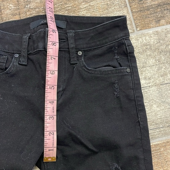 Joe's Jeans Black Denim Jeans High Rise Distressed Skinny Jean Size 23 - Picture 9 of 9